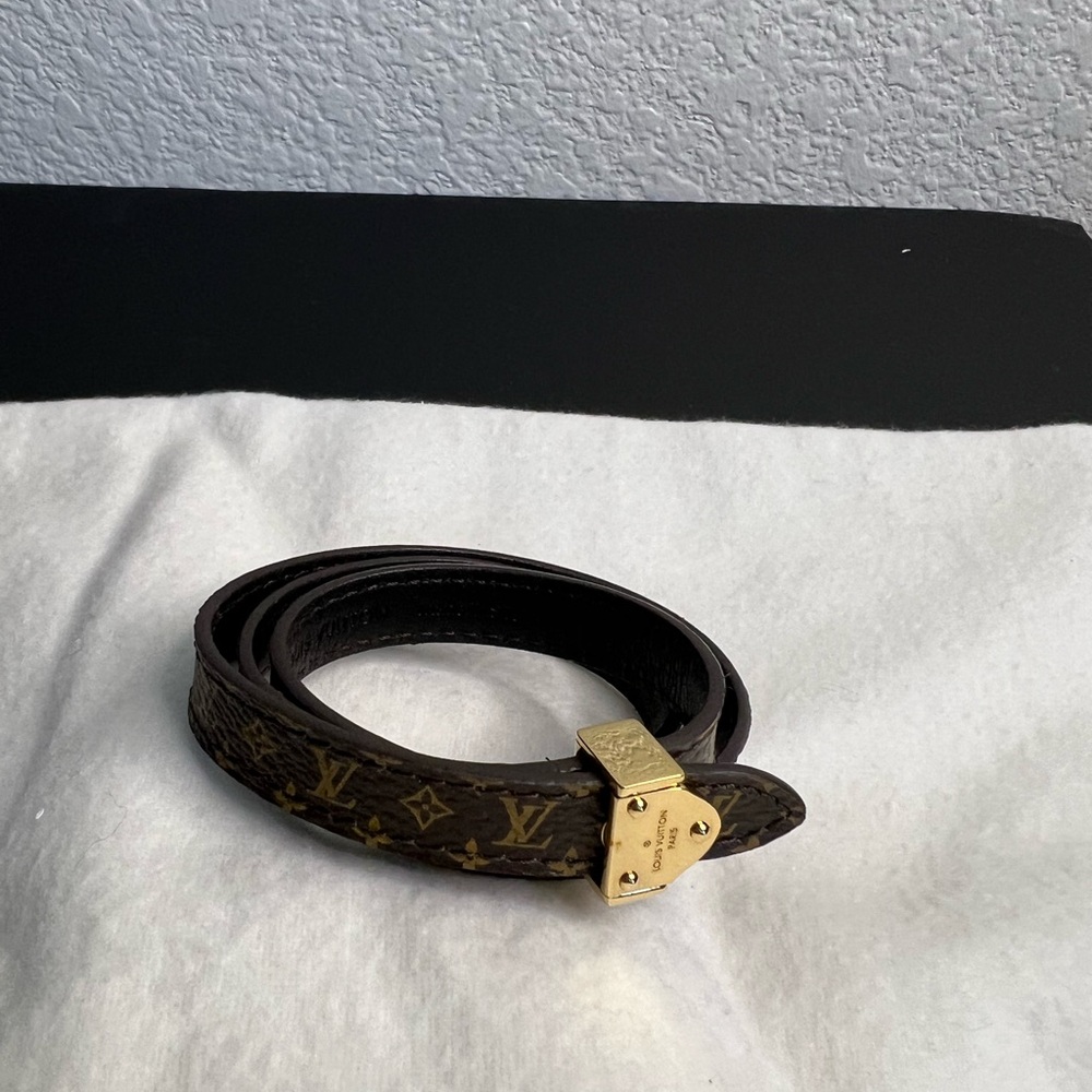 Louis Vuitton Brown and Gold Bracelet